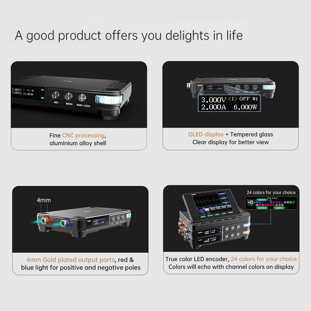 300W 30V 10A Mini Portable Digital Power Module with OLED Display and Multiple Protections
