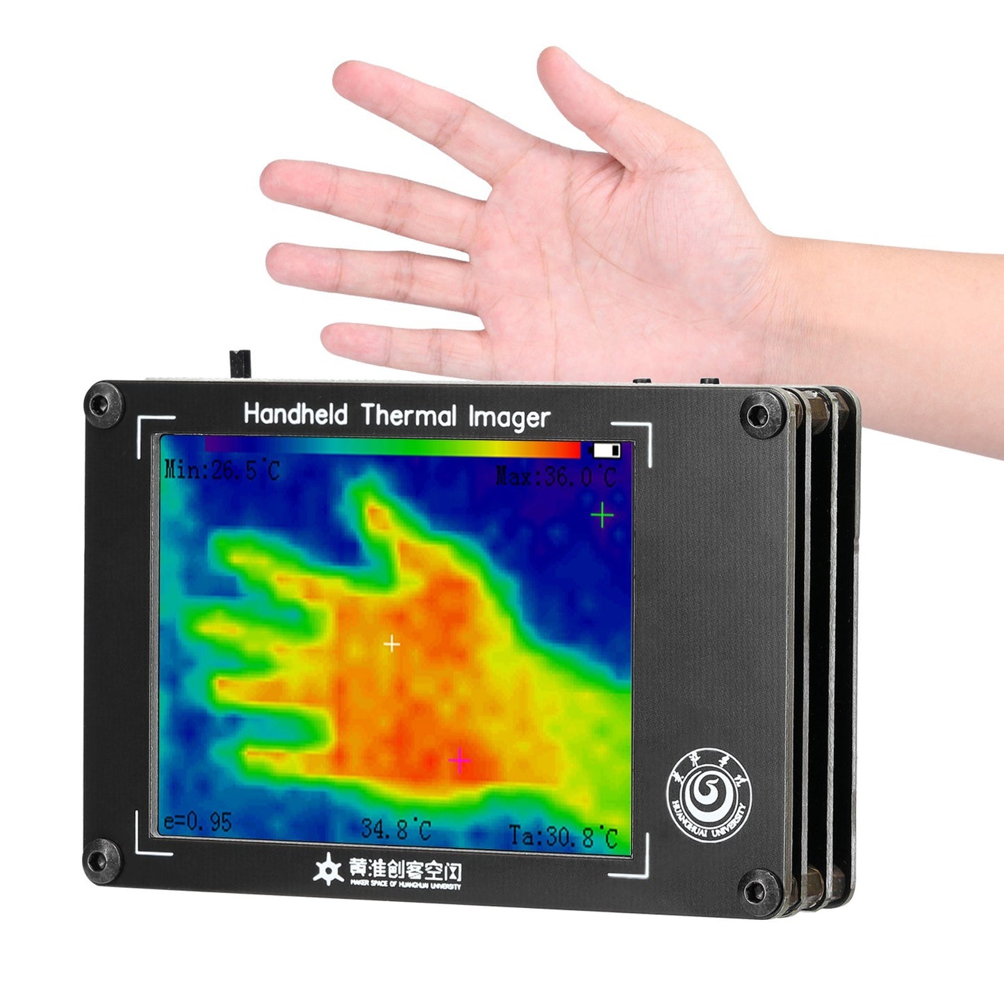 Portable Infrared Thermal Imaging Camera -40~300℃, 3.4 Inch LCD Display, Handheld Digital Thermal Imager with Temperature Sensors