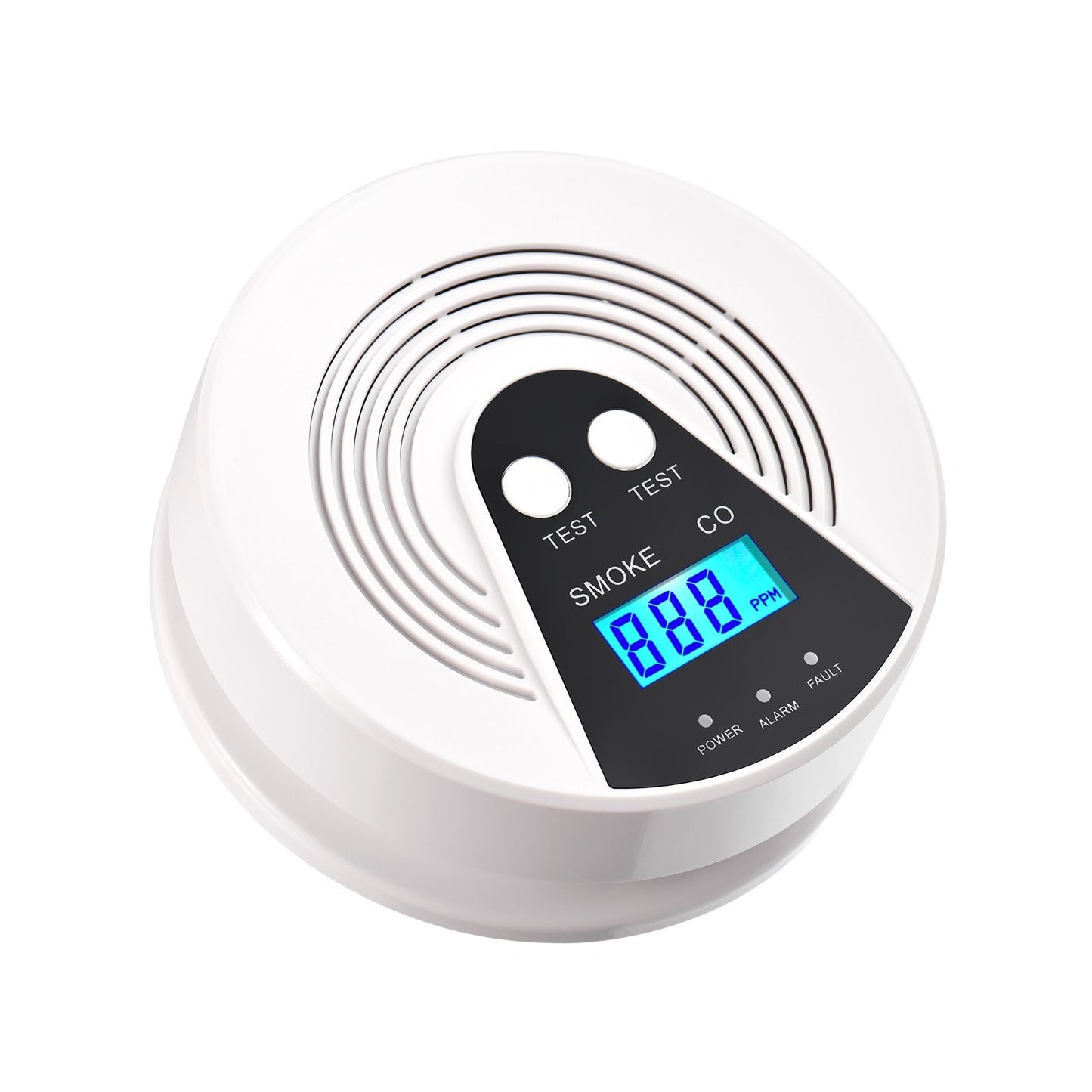 Battery Powered Smoke and CO Alarm with LCD Display and Voice Alert