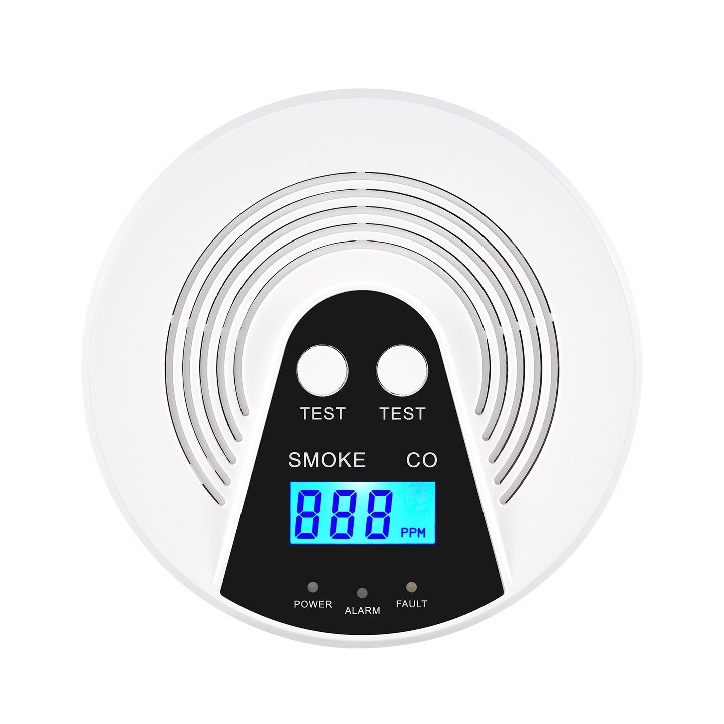 Battery Powered Smoke and CO Alarm with LCD Display and Voice Alert