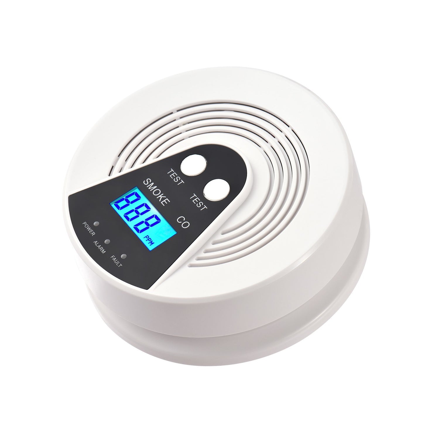 Battery Powered Smoke and CO Alarm with LCD Display and Voice Alert
