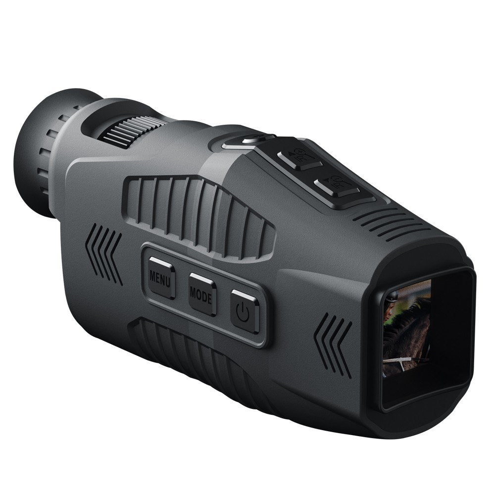 1080P Portable Monocular Infrared Night Vision Device - Day & Night Use, Photo/Video Capture, 5X Zoom, 300M Viewing for Hunting & Boating