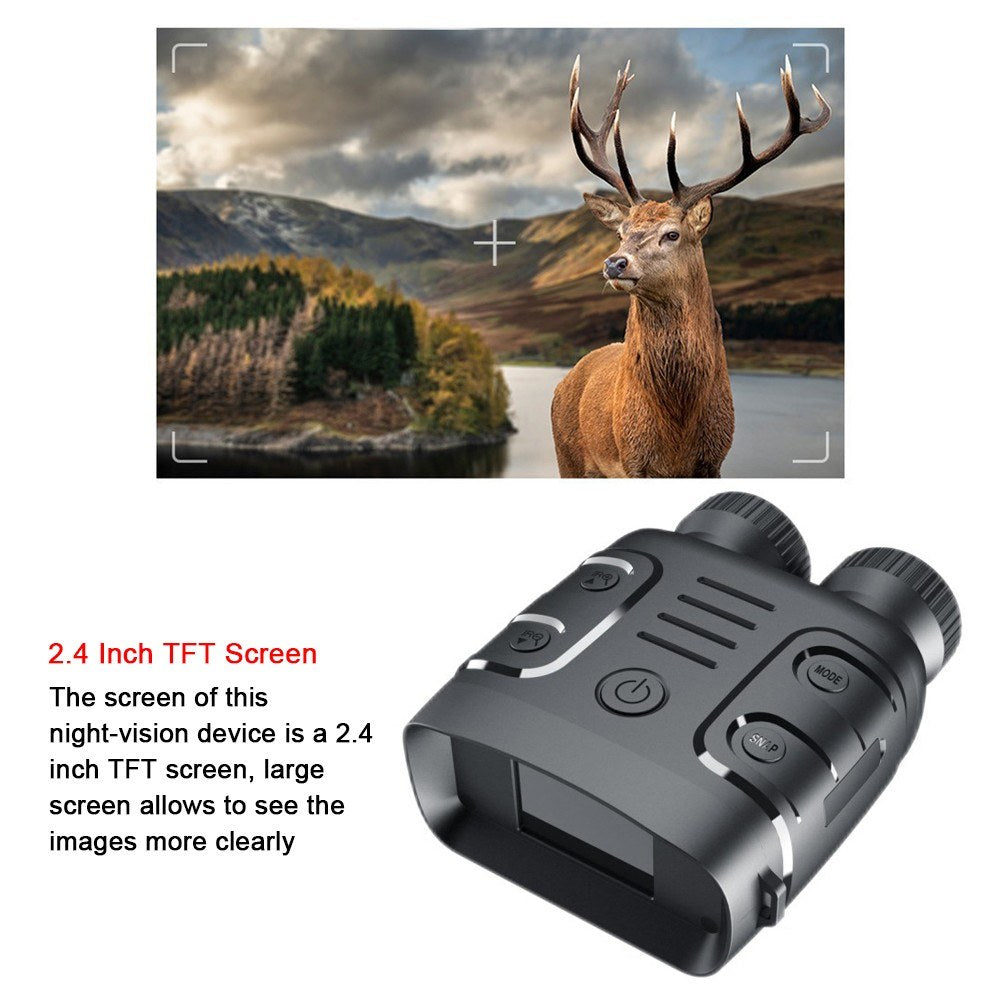 1080P Night Vision Binoculars with 10X Digital Zoom, 300M Full Dark Viewing for Day/Night Use - Photo & Video Capture for Outdoor Hunting & Boating