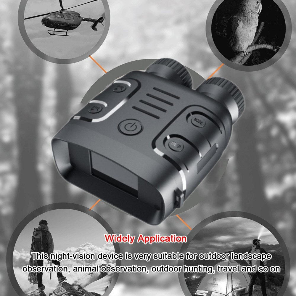 1080P Night Vision Binoculars with 10X Digital Zoom, 300M Full Dark Viewing for Day/Night Use - Photo & Video Capture for Outdoor Hunting & Boating
