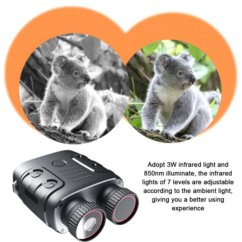 1080P Night Vision Binoculars with 10X Digital Zoom, 300M Full Dark Viewing for Day/Night Use - Photo & Video Capture for Outdoor Hunting & Boating