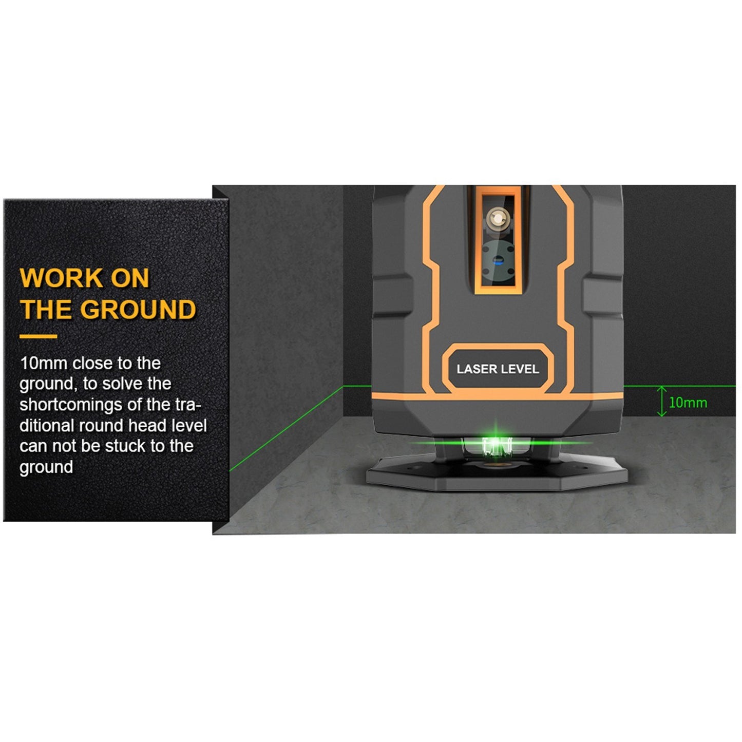 Rechargeable Cross Line Laser Level with Bracket, 360° Horizontal & 120° Vertical, Green Beam 5-Line Marker, 4 Modes, 30M/98FT Range, Self-Leveling and Dimmable