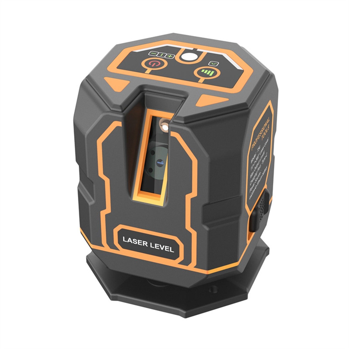 Rechargeable Cross Line Laser Level with Bracket, 360° Horizontal & 120° Vertical, Green Beam 5-Line Marker, 4 Modes, 30M/98FT Range, Self-Leveling and Dimmable