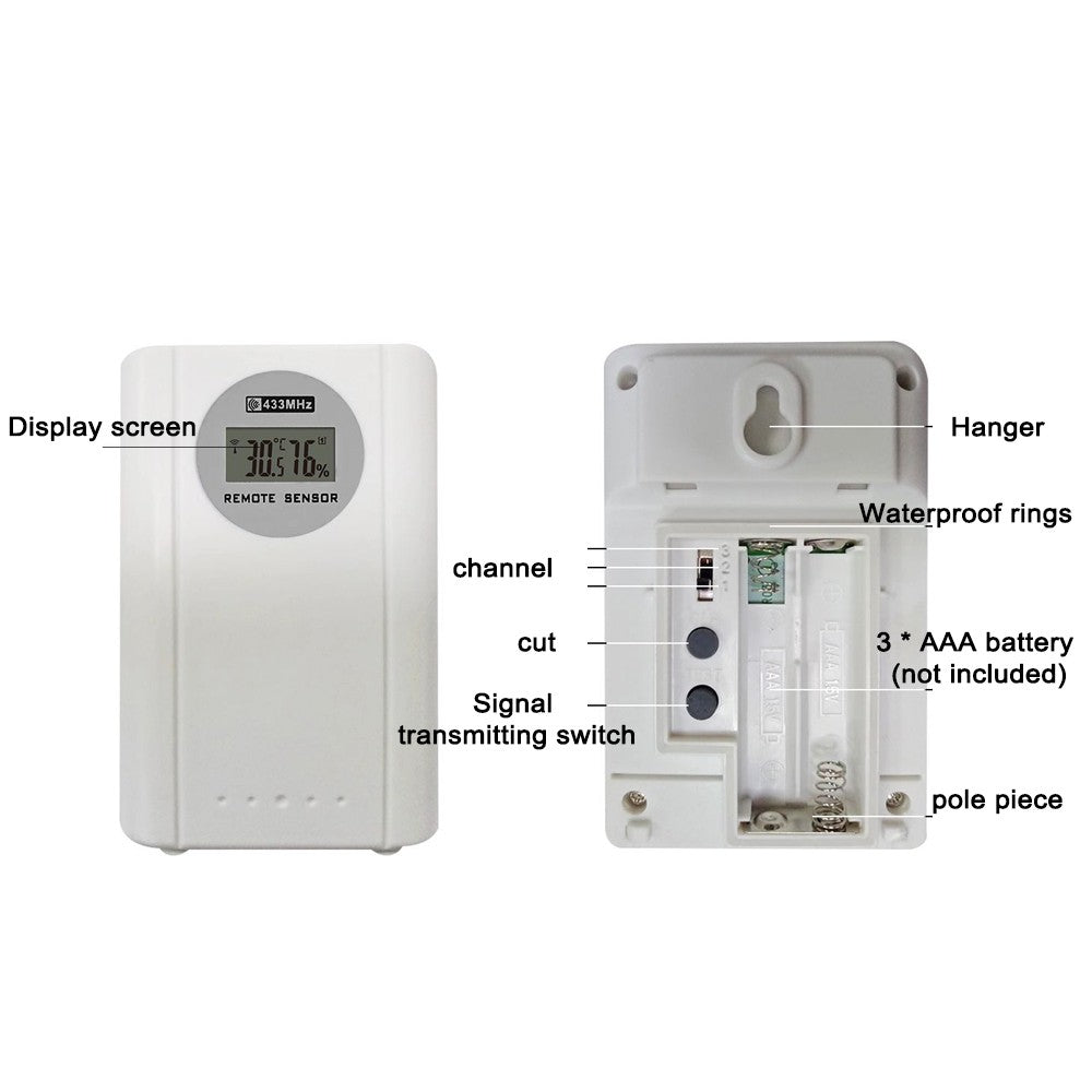 Color Digital Weather Station Clock with Indoor/Outdoor Temperature, Hygrometer, and Forecast