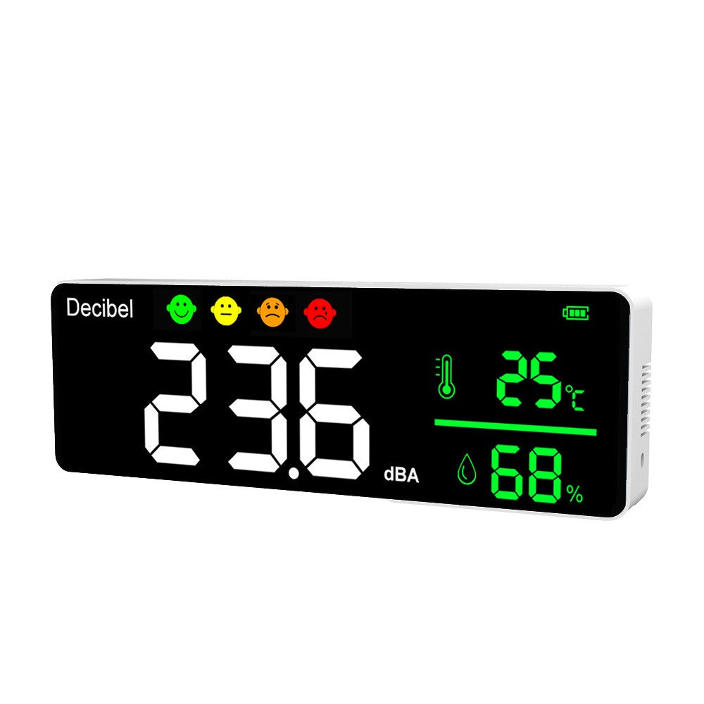 3-in-1 Digital Decibel Meter: Noise, Temperature, & Humidity Tester - Indoor Wall-Mounted Large Screen Detector