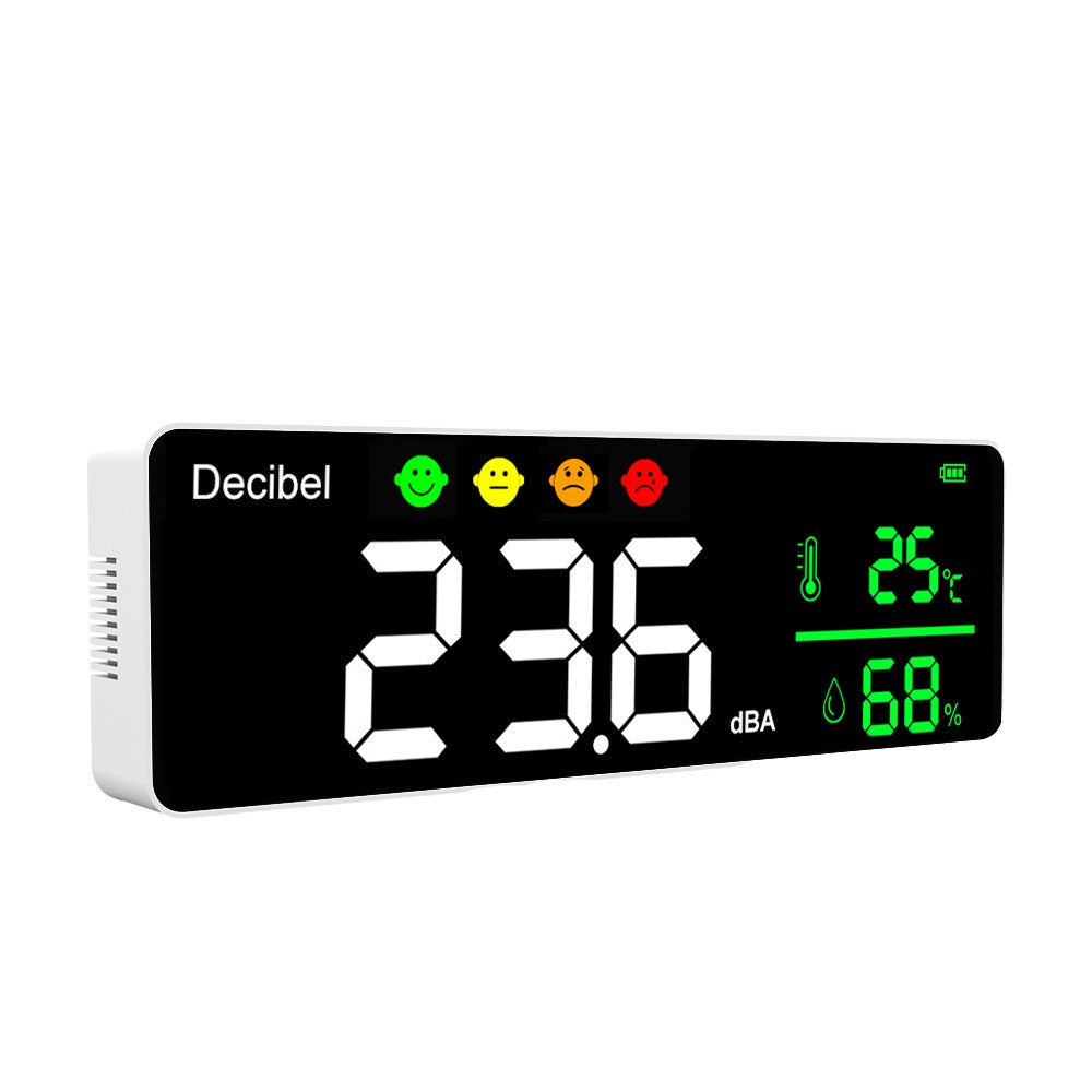 3-in-1 Digital Decibel Meter: Noise, Temperature, & Humidity Tester - Indoor Wall-Mounted Large Screen Detector