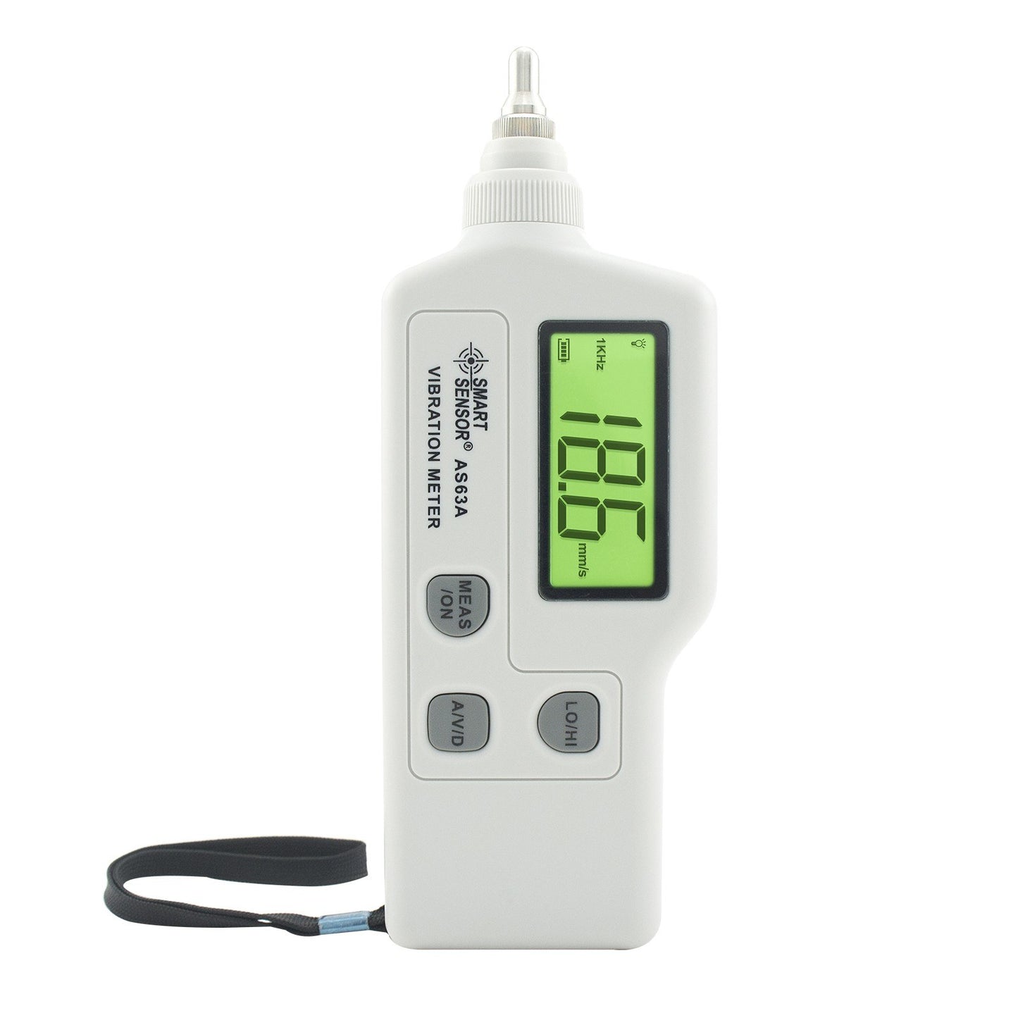 AS63A Digital Vibration Meter - LCD Screen Analyzer with AC Output for Acceleration, Velocity, Displacement Measurement