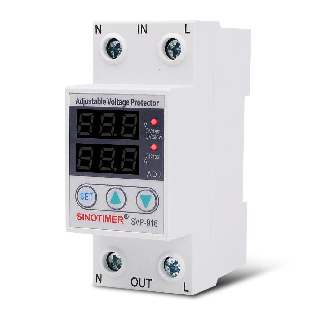 Adjustable Voltage & Current Protector with Dual Display and Self-resetting Switch