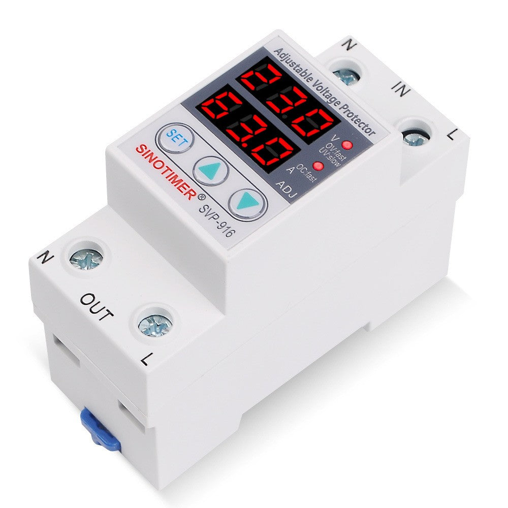 Adjustable Voltage & Current Protector with Dual Display and Self-resetting Switch