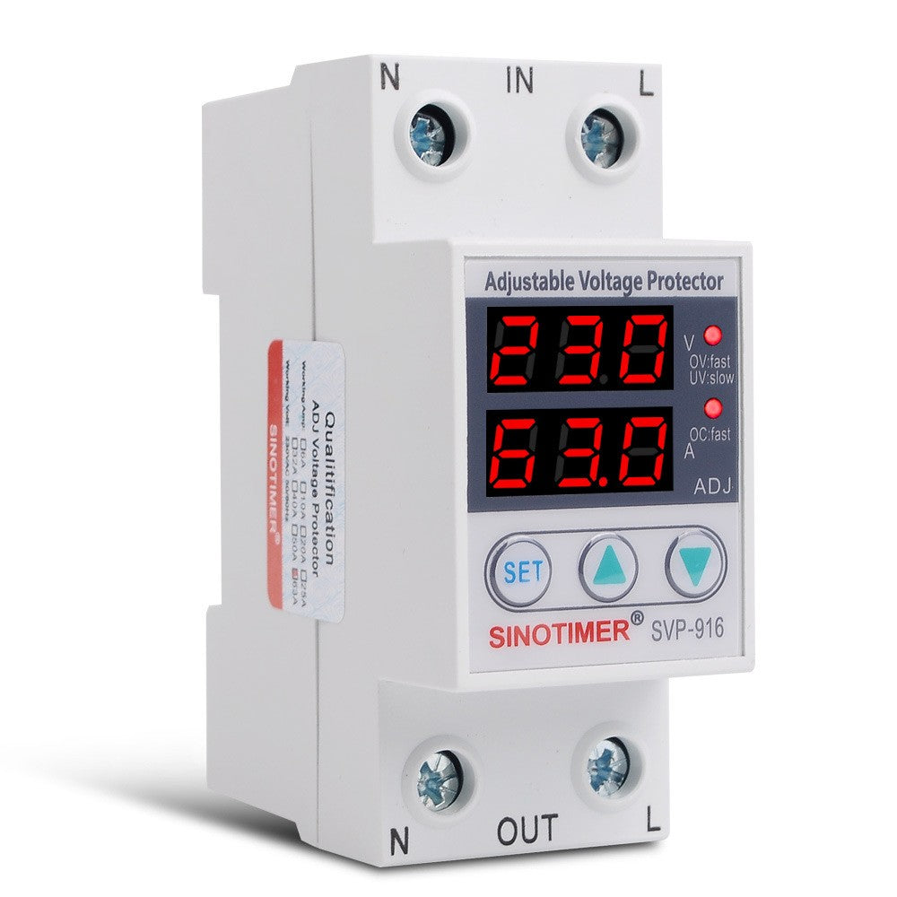 Adjustable Voltage & Current Protector with Dual Display and Self-resetting Switch