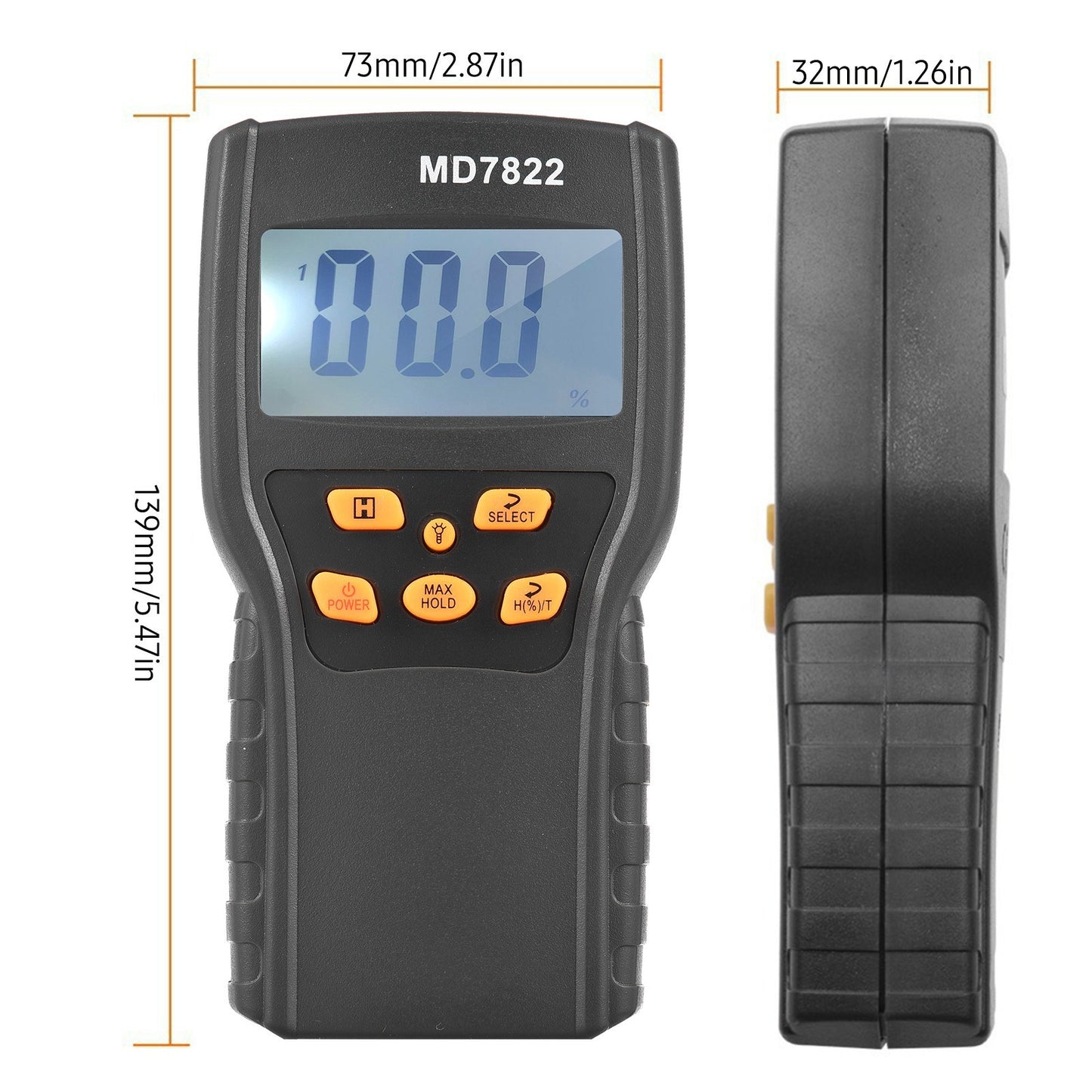 12-Inch Probe LCD Digital Grain Moisture Meter for Wheat, Paddy, Rice & Corn