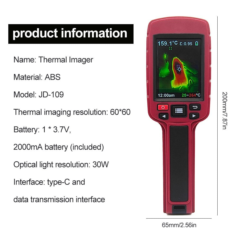 Handheld 60x60 Pixel Infrared Thermal Imager Camera with Clear Definition & Temperature Measurement
