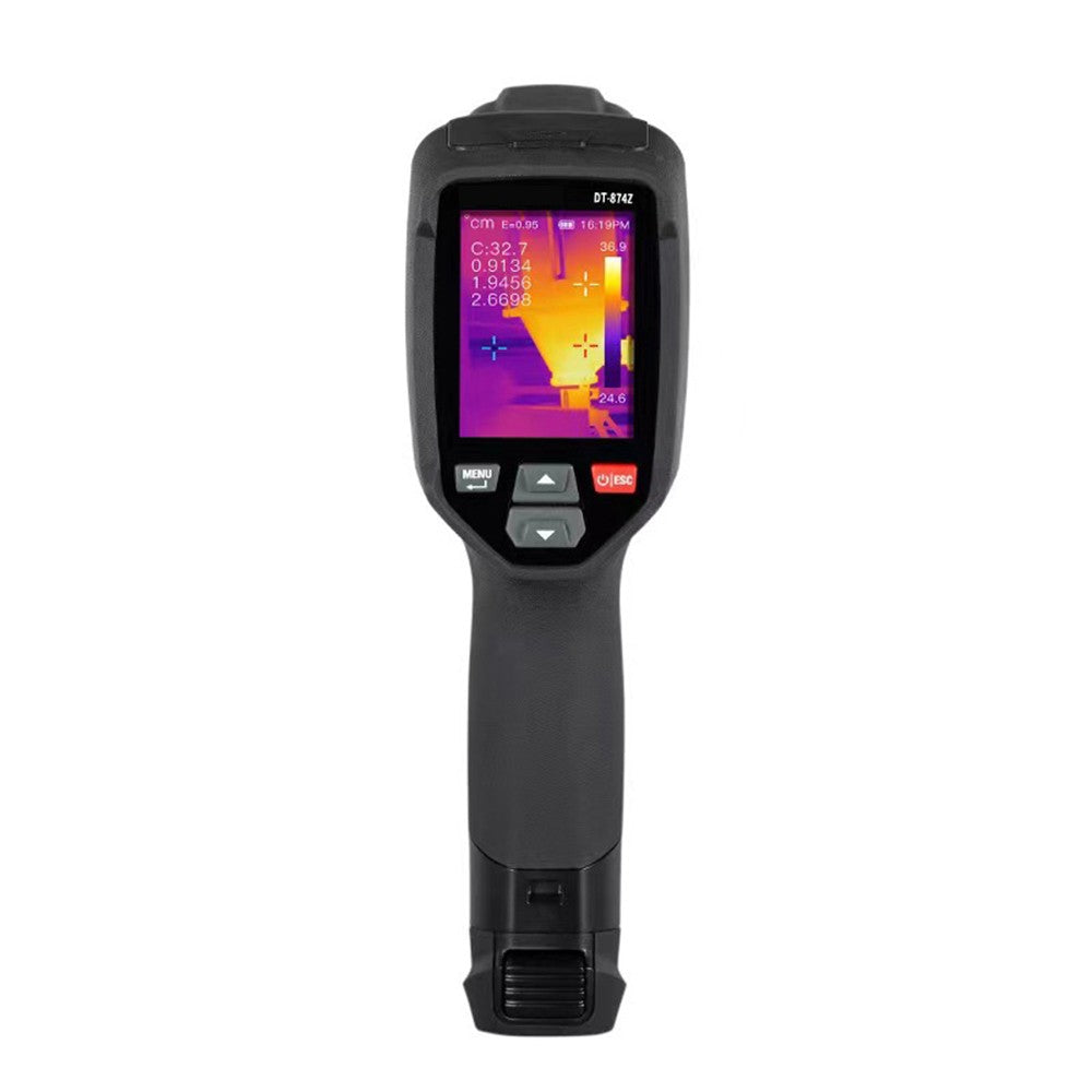 Rechargeable Handheld IR Thermal Camera 120x90, Free Focus 2.4-inch LCD, -4℉~752℉, Auto Tracking with 8GB Card & 8 Palettes, Temp Alarm