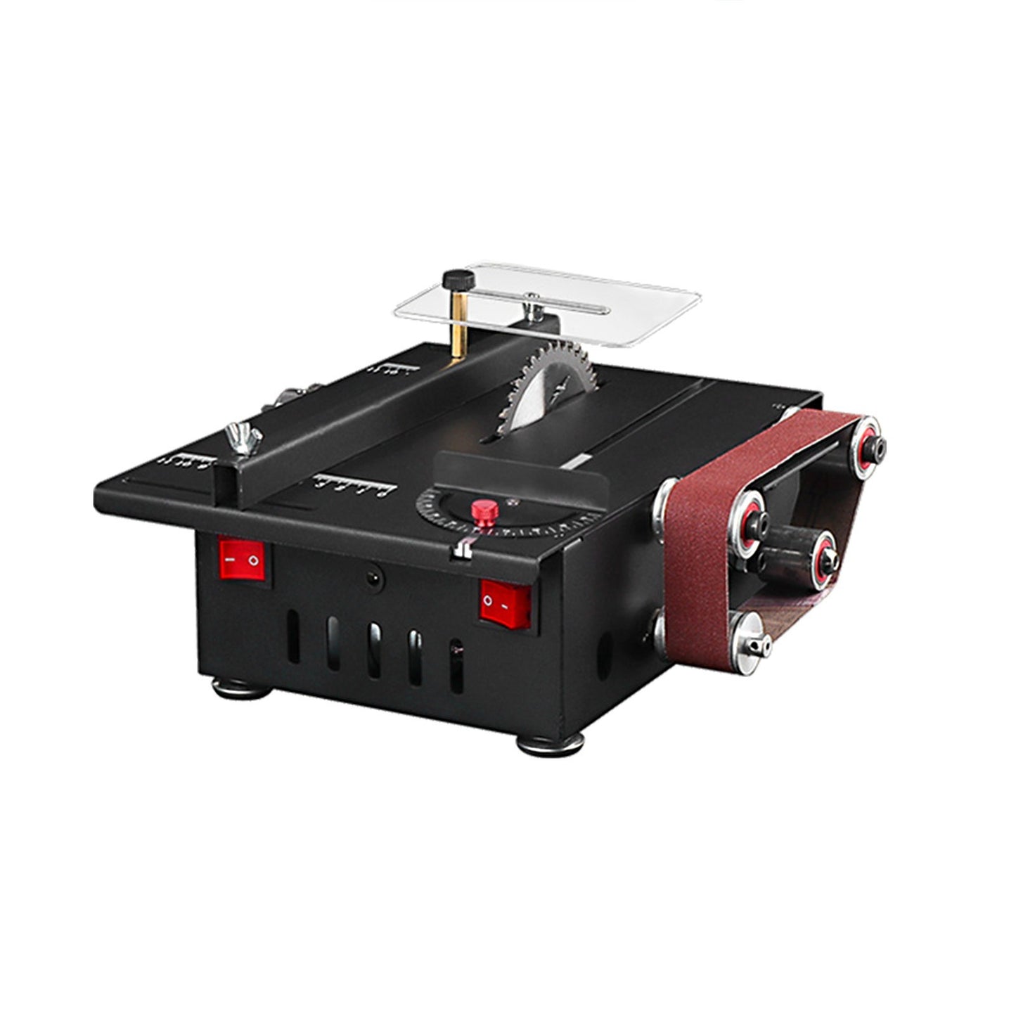 150W Mini Bench Saw & Belt Sander - Variable Speed Table Saw, 30mm Cutting Depth, DIY Benchtop Sanding Machine (Luxury)