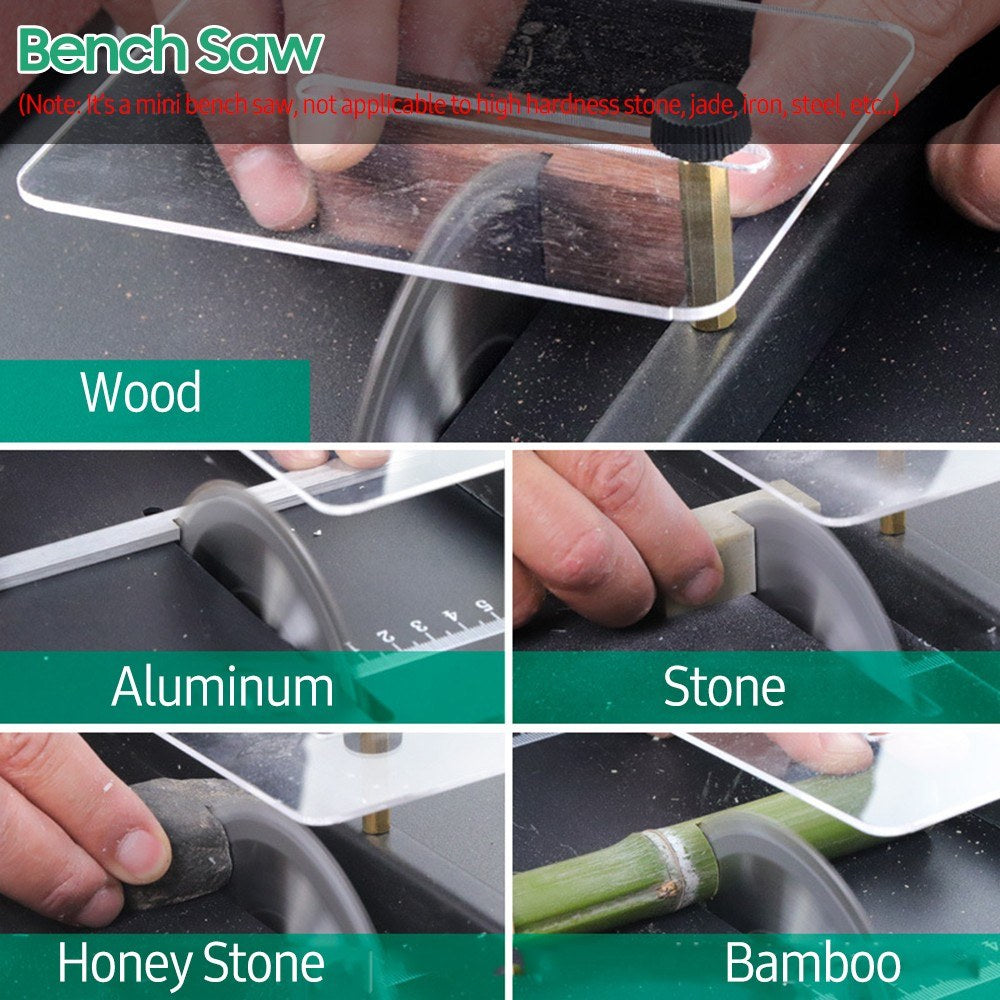 150W Mini Bench Saw & Belt Sander - Variable Speed Table Saw, 30mm Cutting Depth, DIY Benchtop Sanding Machine (Luxury)