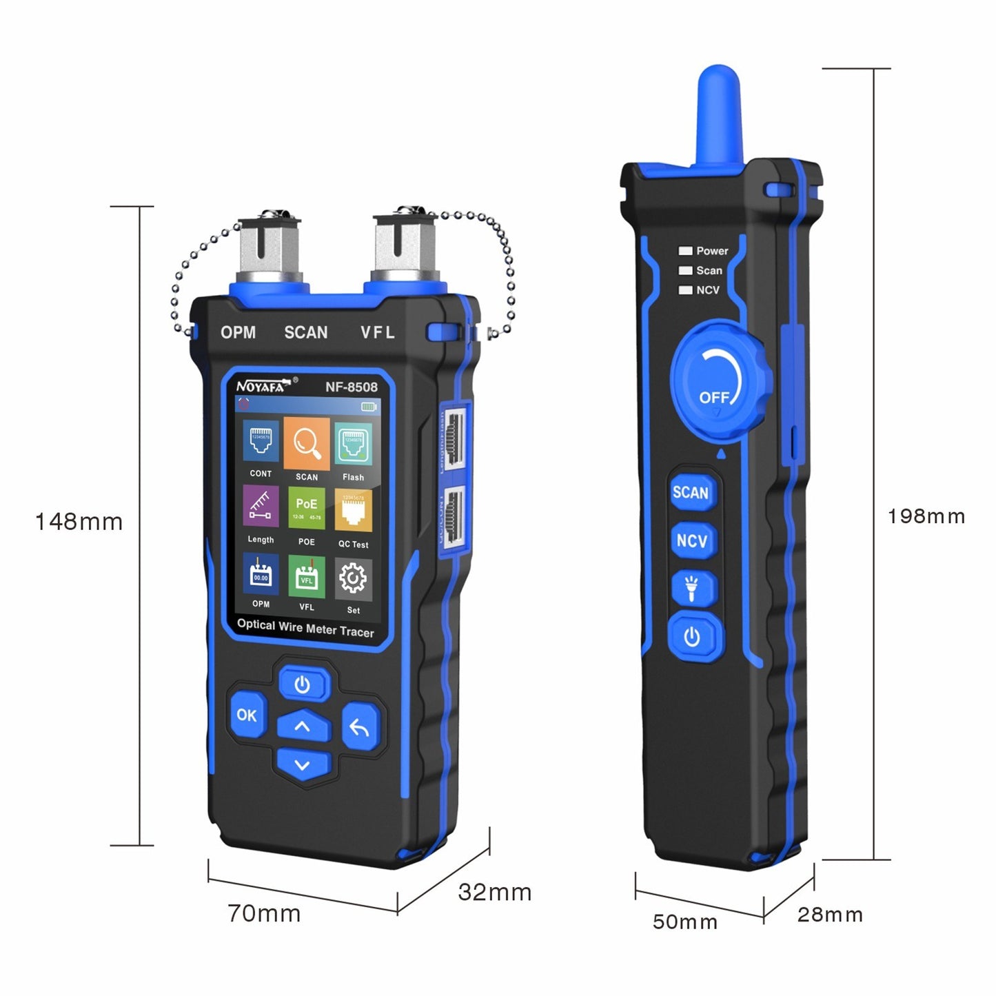 NOYAFA LCD Digital Optical Wire Tracer & Network Cable Tester