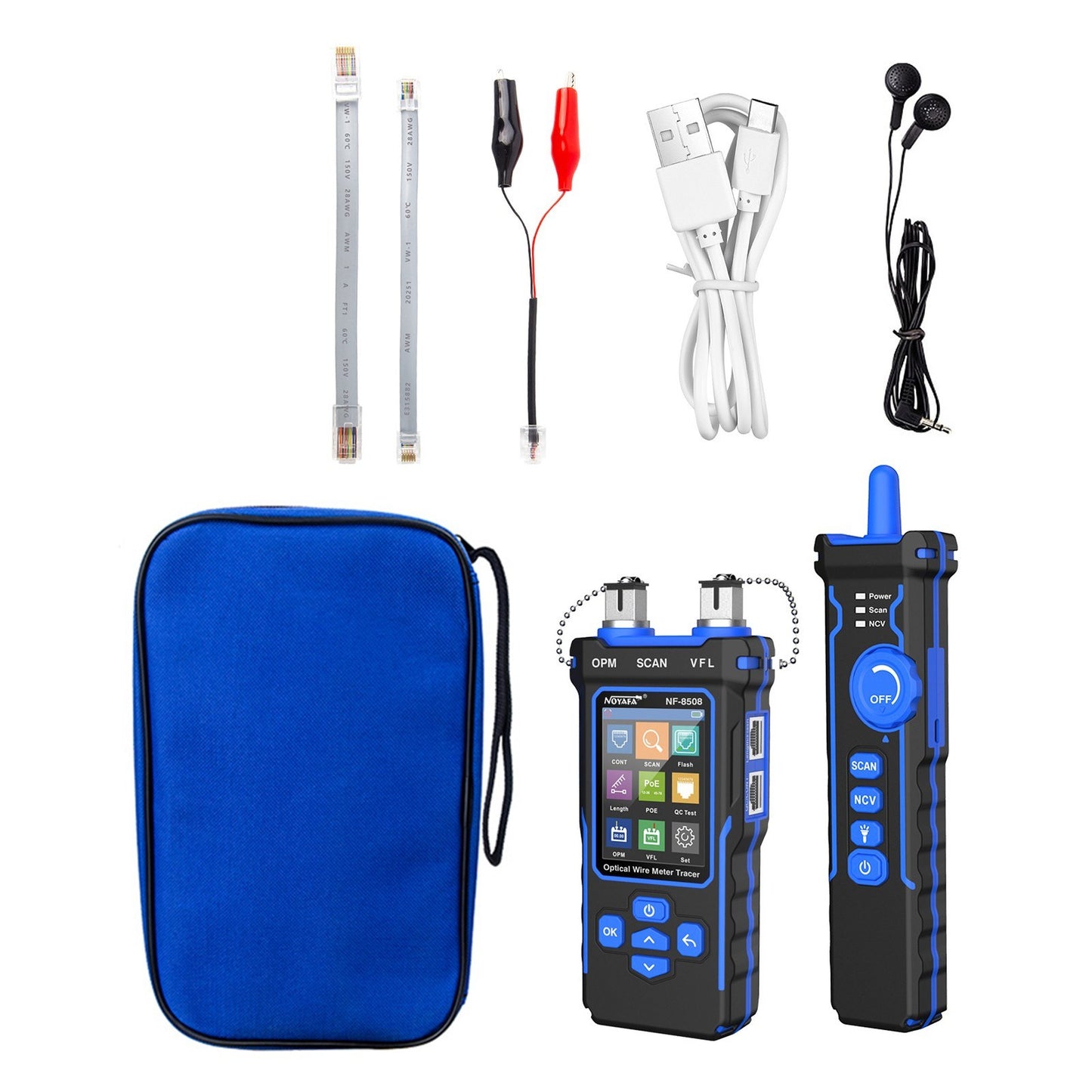 NOYAFA LCD Digital Optical Wire Tracer & Network Cable Tester