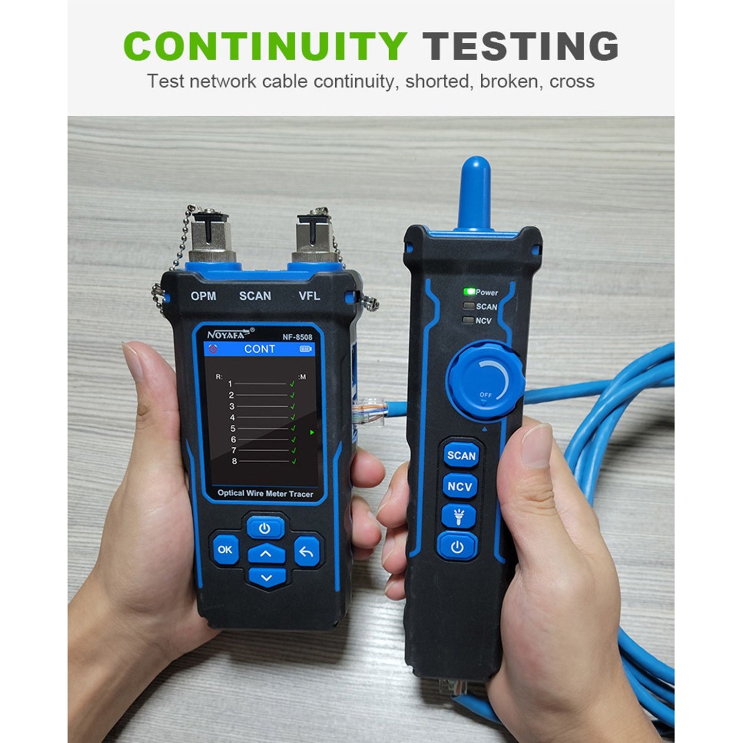 NOYAFA LCD Digital Optical Wire Tracer & Network Cable Tester