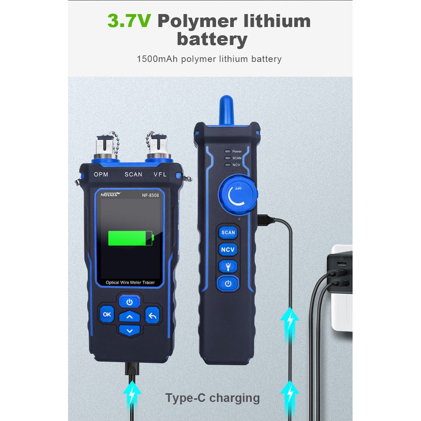 NOYAFA LCD Digital Optical Wire Tracer & Network Cable Tester