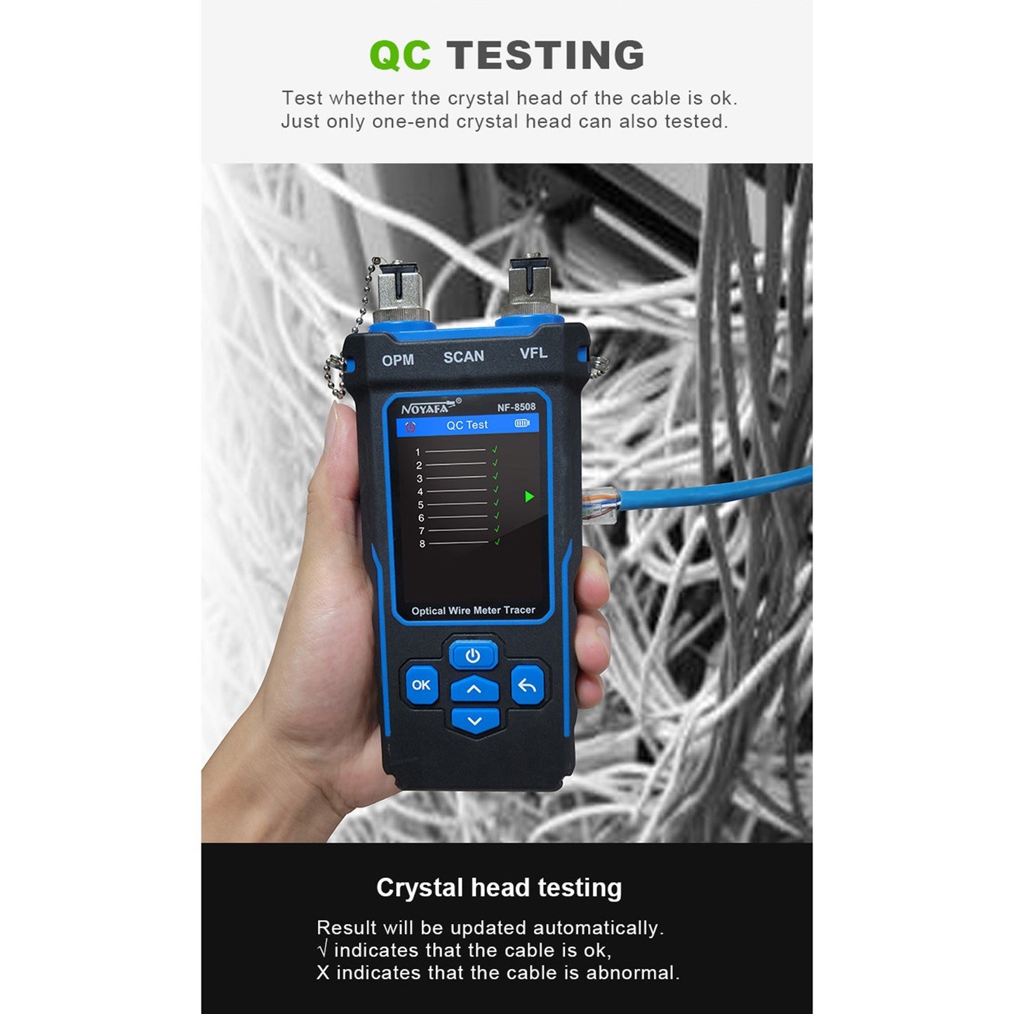 NOYAFA LCD Digital Optical Wire Tracer & Network Cable Tester