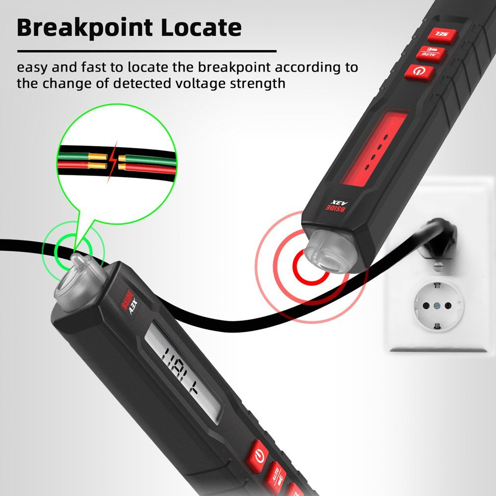 Portable Pen-Type Digital Multimeter with 1.9-Inch Bicolor Screen - TRMS Voltage, Capacitance, Resistance, Frequency, Diode, Continuity, Temperature, NCV Measurement