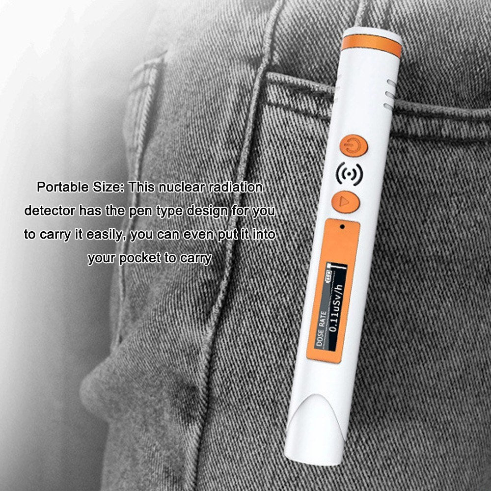 Portable Nuclear Radiation Detector Pen - Geiger Counter with Alarm & Dose Rate Measurement
