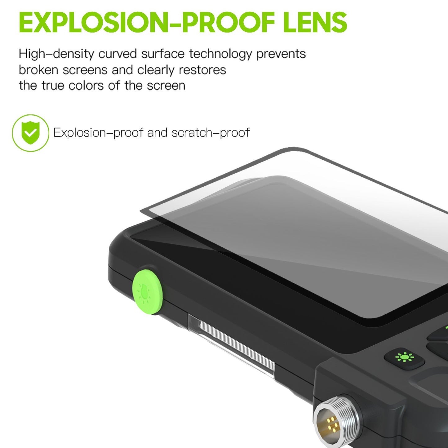 4.5-inch IPS Industrial Endoscope, 1080P HD Borescope Camera with 6 LEDs, IP67 Waterproof, TF Card Slot