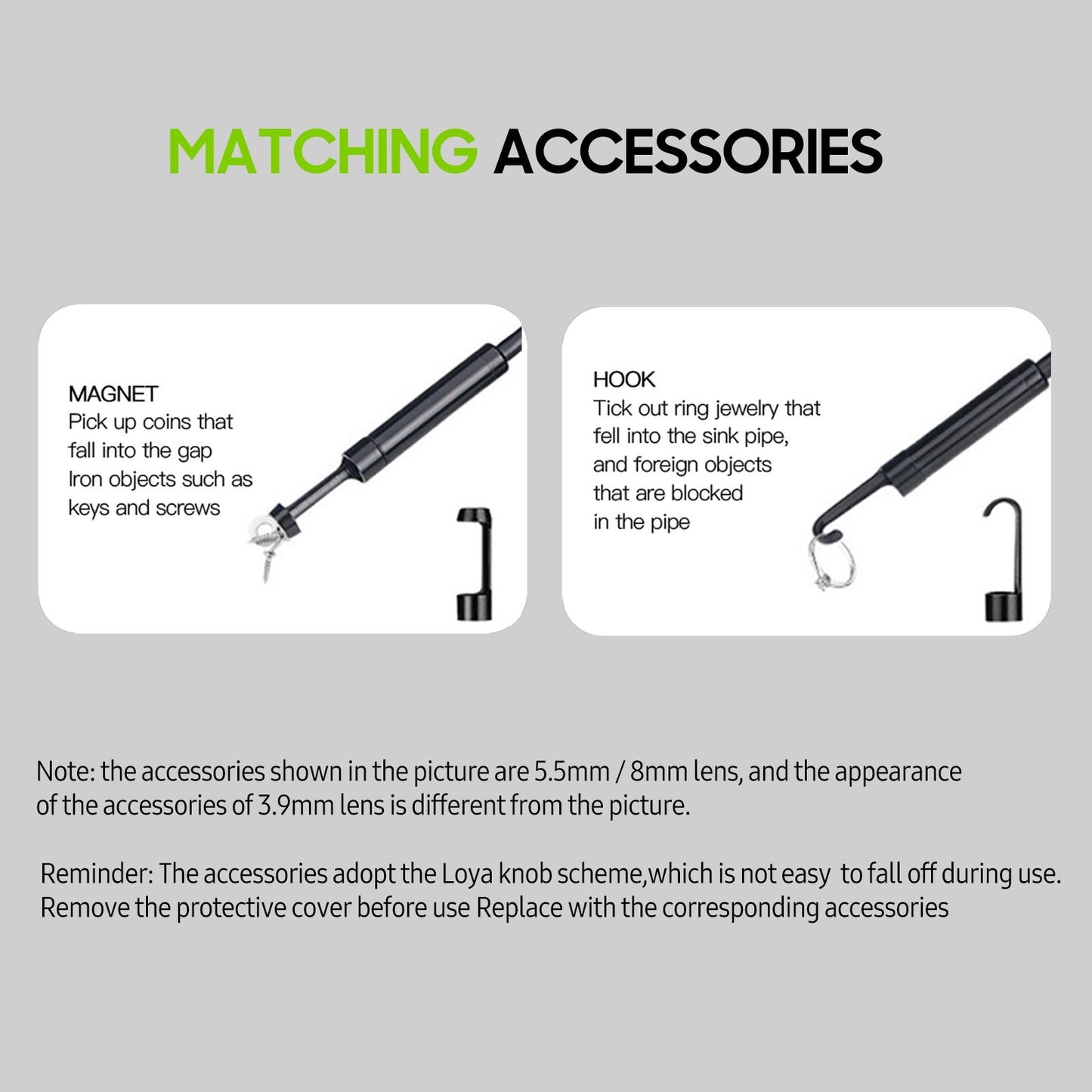 4.5-inch IPS Industrial Endoscope, 1080P HD Borescope Camera with 6 LEDs, IP67 Waterproof, TF Card Slot