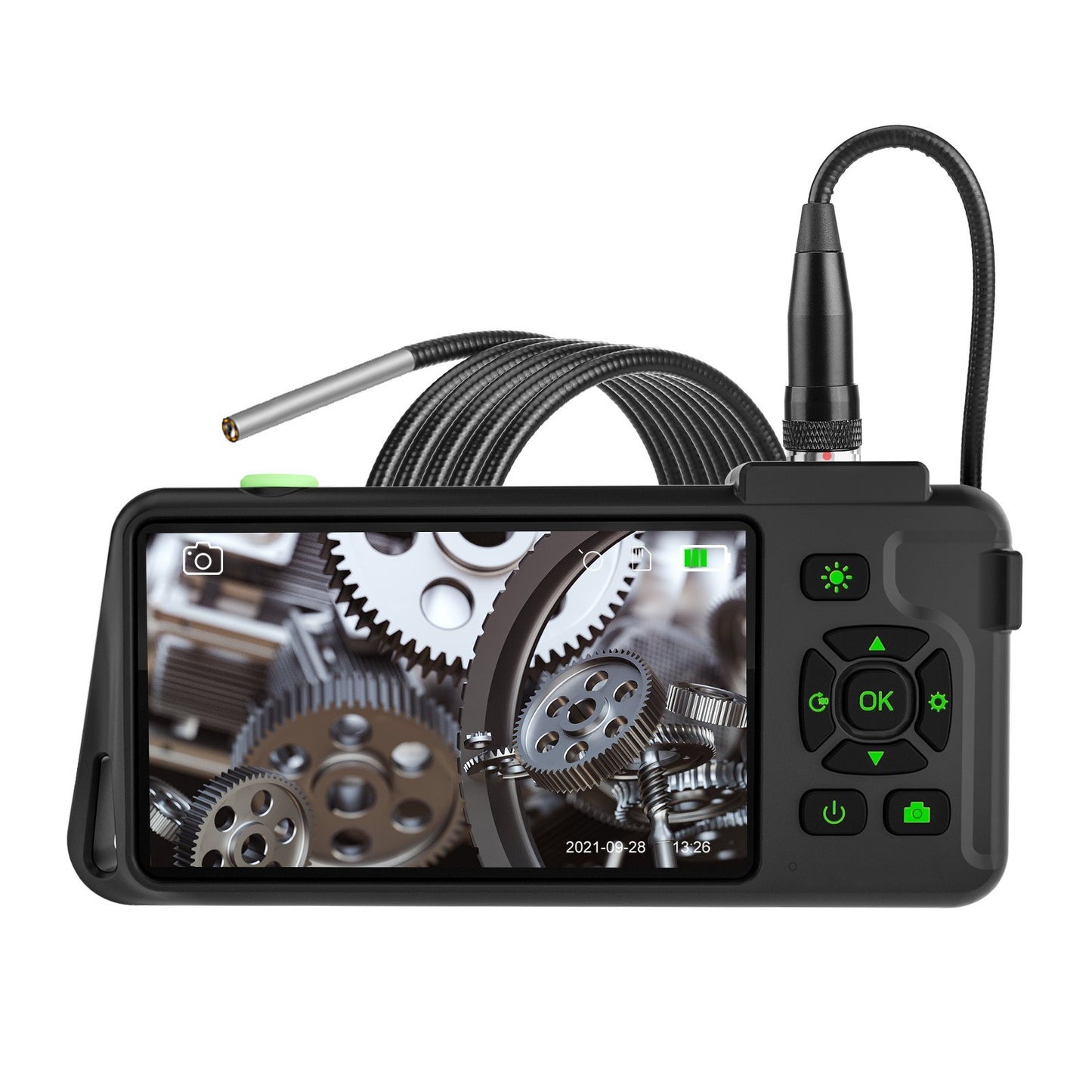 4.5-inch IPS Industrial Endoscope, 1080P HD Borescope Camera with 6 LEDs, IP67 Waterproof, TF Card Slot