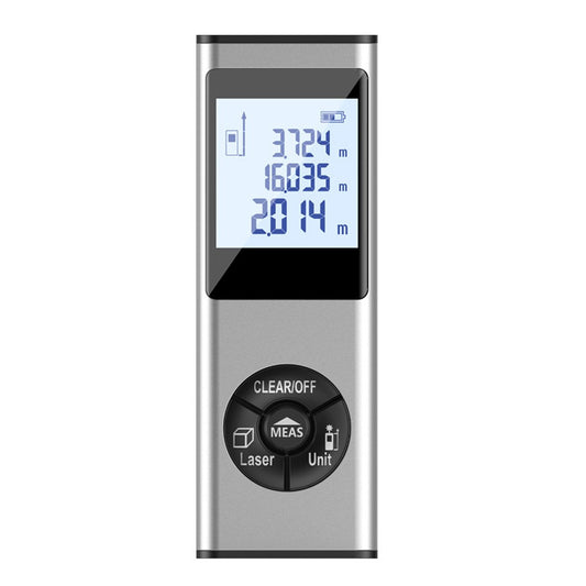 Laser Rangefinder Distance Meter with LCD Backlight - Handheld Measurement Tool for Area & Volume Surveying