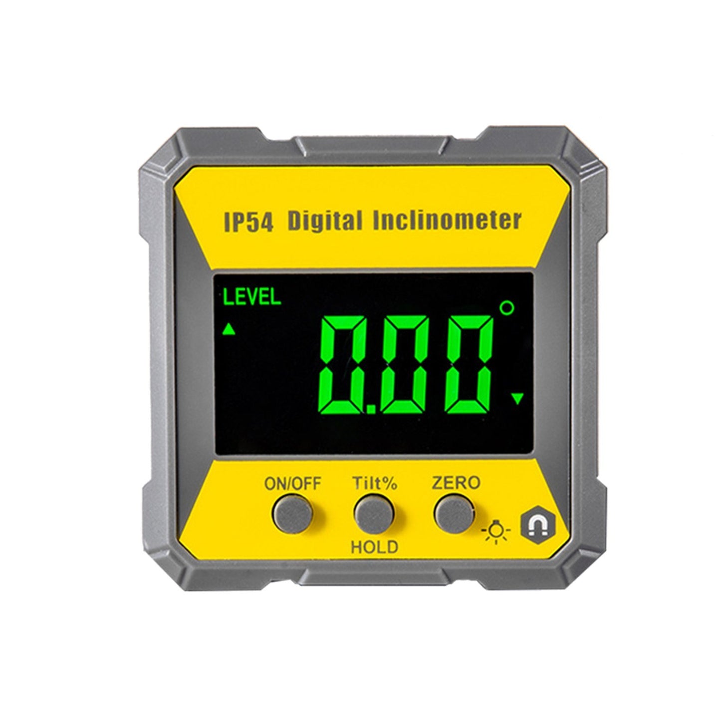 Digital LCD Inclinometer Protractor - 4x90° Magnetic Angle Finder, 0.2° Accuracy, IP54 Level Box for Woodworking & Auto Repair