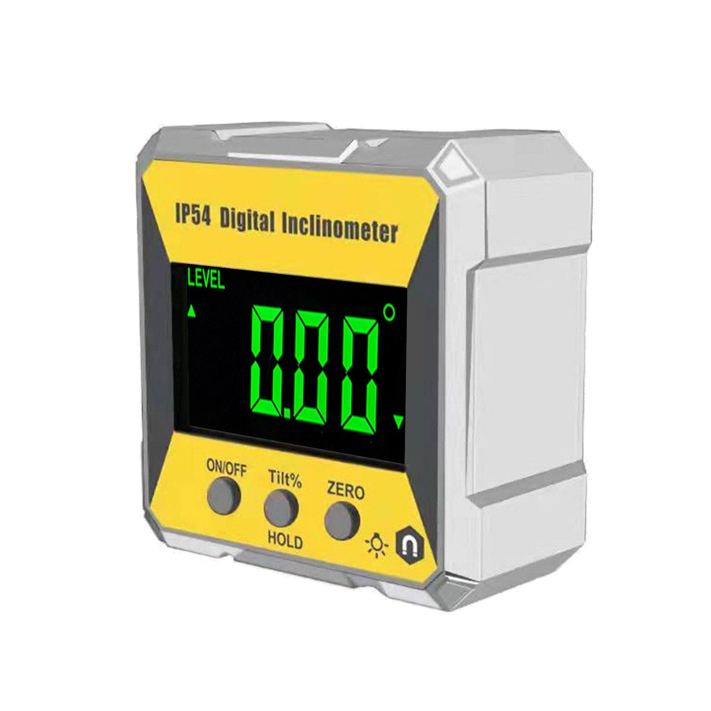 Digital LCD Inclinometer Protractor - 4x90° Magnetic Angle Finder, 0.2° Accuracy, IP54 Level Box for Woodworking & Auto Repair