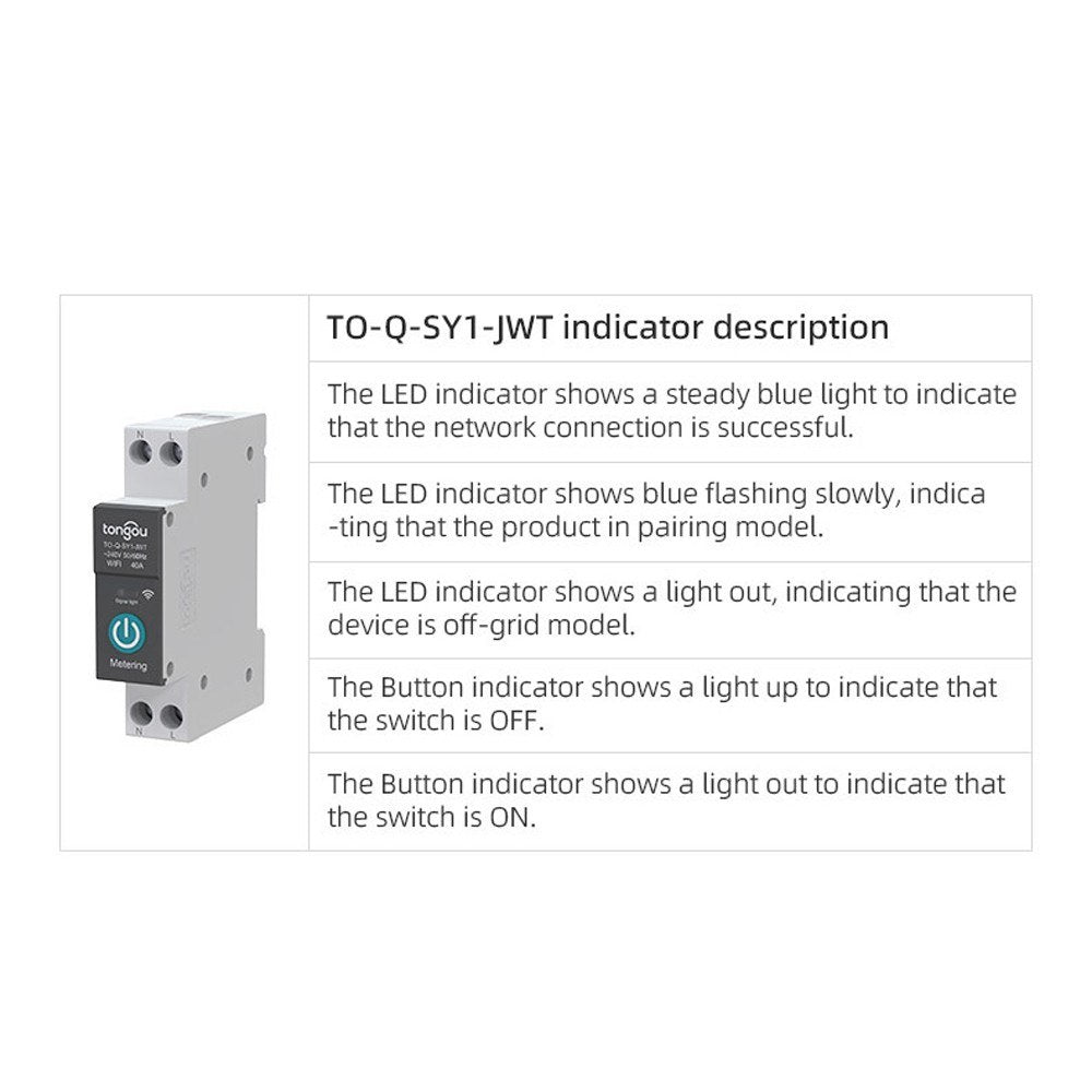 Smart WiFi Circuit Breaker with Remote Control, Alexa & Google Home Compatible, 1P-10A