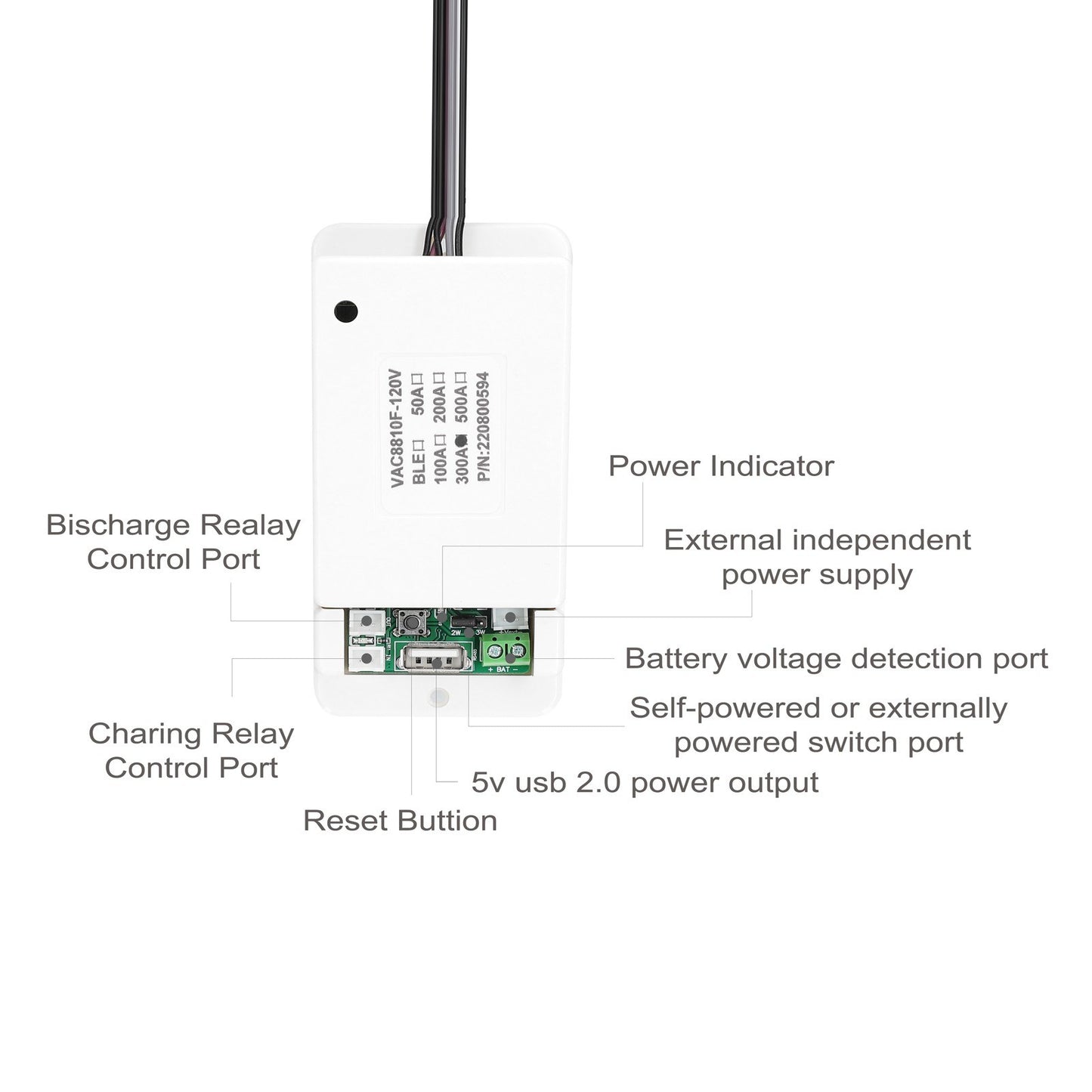 Wireless 2.4 Inch Battery Monitor: Voltage, Amperage & Capacity Tester