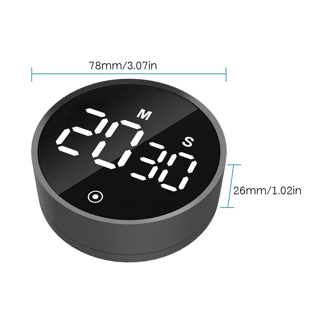 Digital Countdown Timer with Magnetic Back, Adjustable LED Display, Stopwatch Function, and Mute Mode for Kitchen and Learning