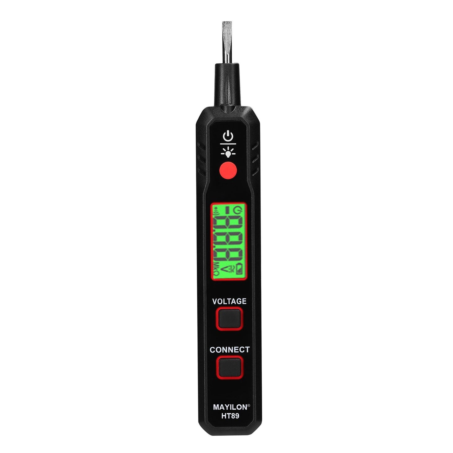 Electric Test Pen with LCD Display: AC12-300V Voltage Tester, Live/Zero Wire Detector, Cable Breakpoint Finder, Flashlight & Sound/Light Alarm