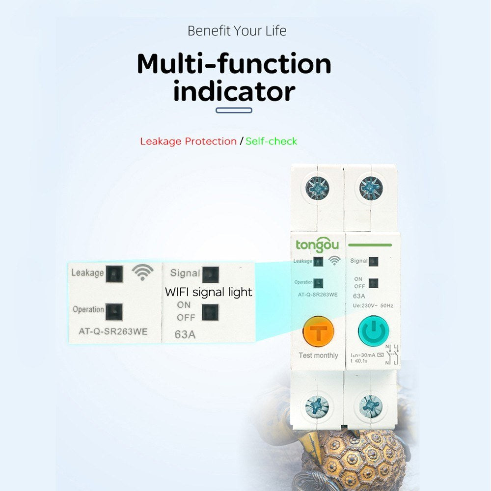 Smart WiFi Circuit Breaker 1P DIN Rail Switch, Ewelink APP, Alexa & Google Assistant Compatible for Home Automation