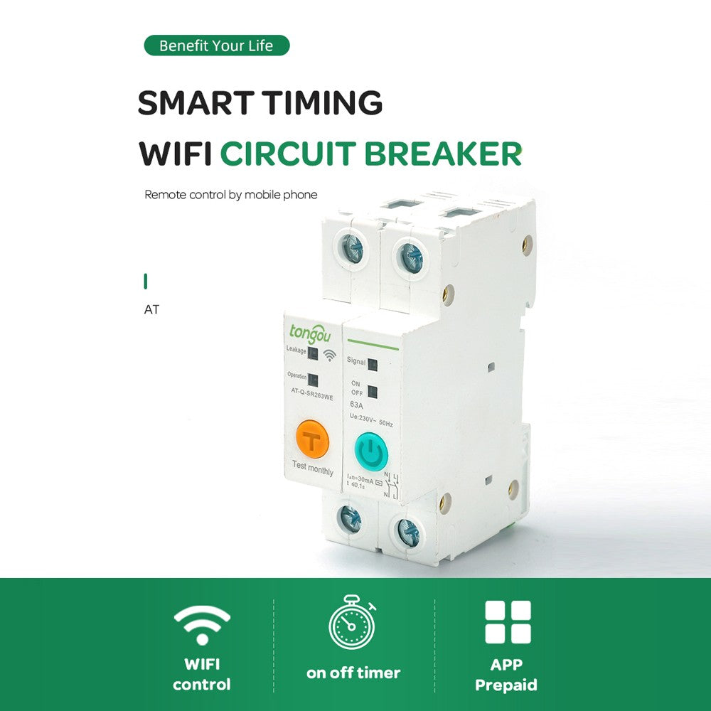 Smart WiFi Circuit Breaker 1P DIN Rail Switch, Ewelink APP, Alexa & Google Assistant Compatible for Home Automation