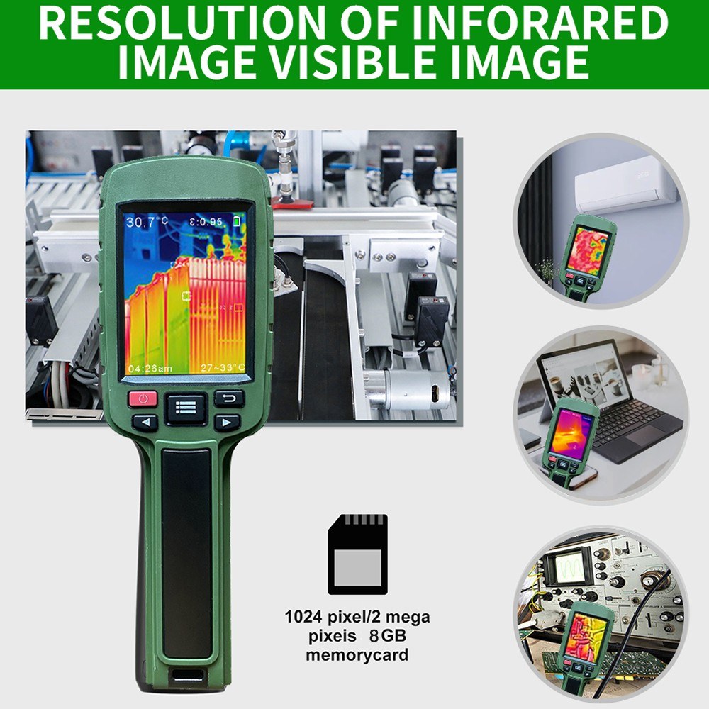 Portable JD-108 Infrared Thermal Imager Camera, 160x120 Color Display, Handheld Temperature Detector