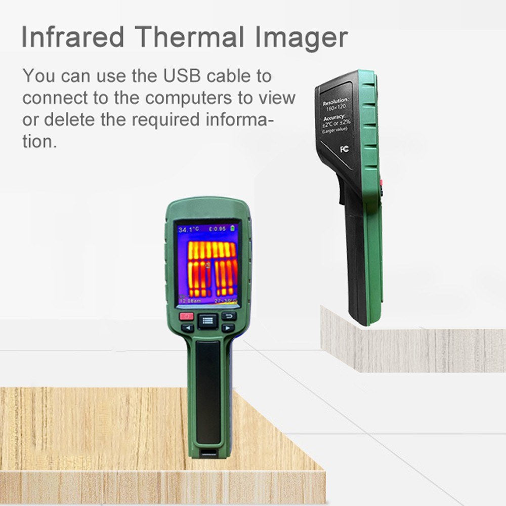 Portable JD-108 Infrared Thermal Imager Camera, 160x120 Color Display, Handheld Temperature Detector