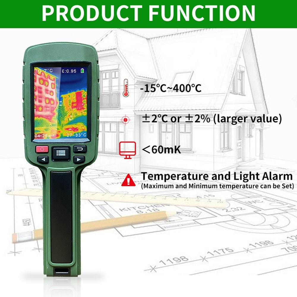 Portable JD-108 Infrared Thermal Imager Camera, 160x120 Color Display, Handheld Temperature Detector