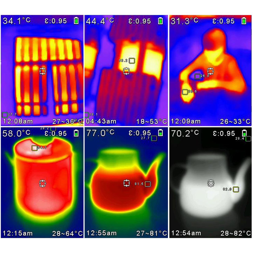 Portable JD-108 Infrared Thermal Imager Camera, 160x120 Color Display, Handheld Temperature Detector