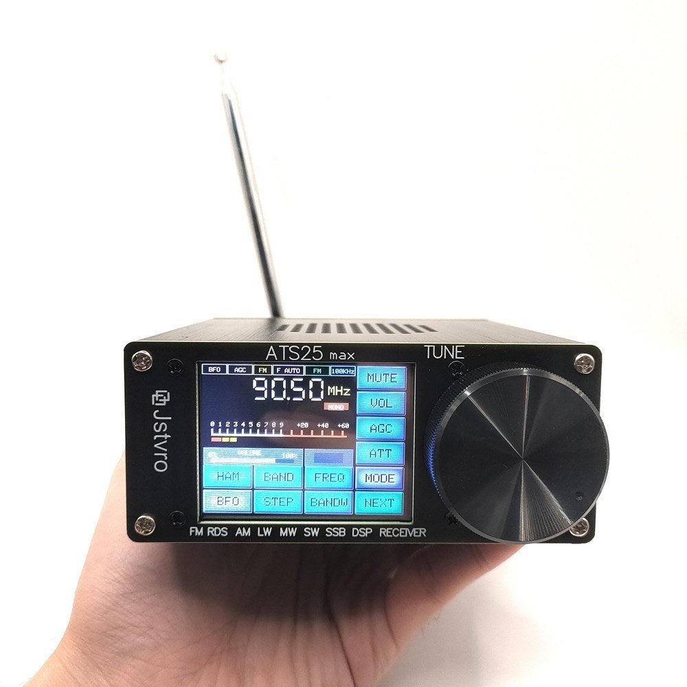 ATS-25 Max Portable Radio Receiver with 2.8-Inch Touchscreen, Upgraded Si4732 Chip, HAM Frequency Modulation, Built-in 2000mAh Battery