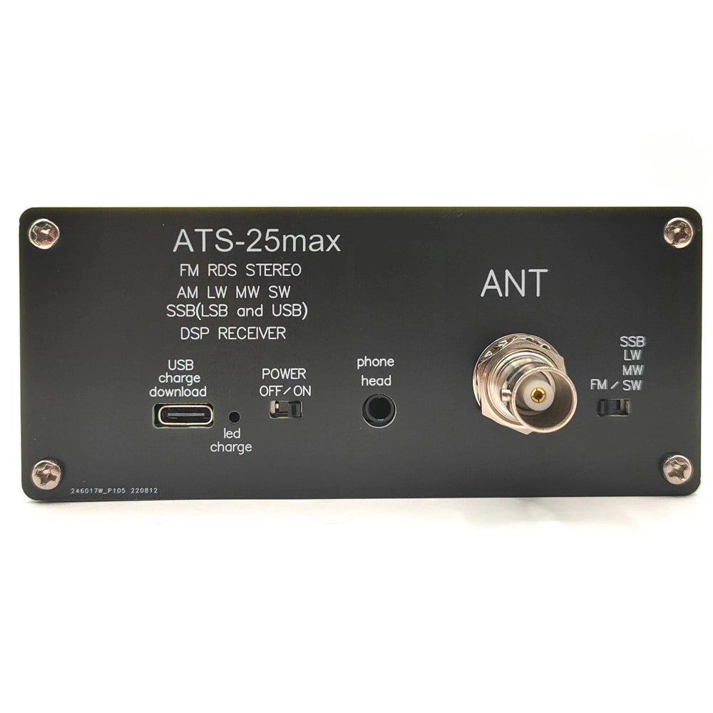 ATS-25 Max Portable Radio Receiver with 2.8-Inch Touchscreen, Upgraded Si4732 Chip, HAM Frequency Modulation, Built-in 2000mAh Battery