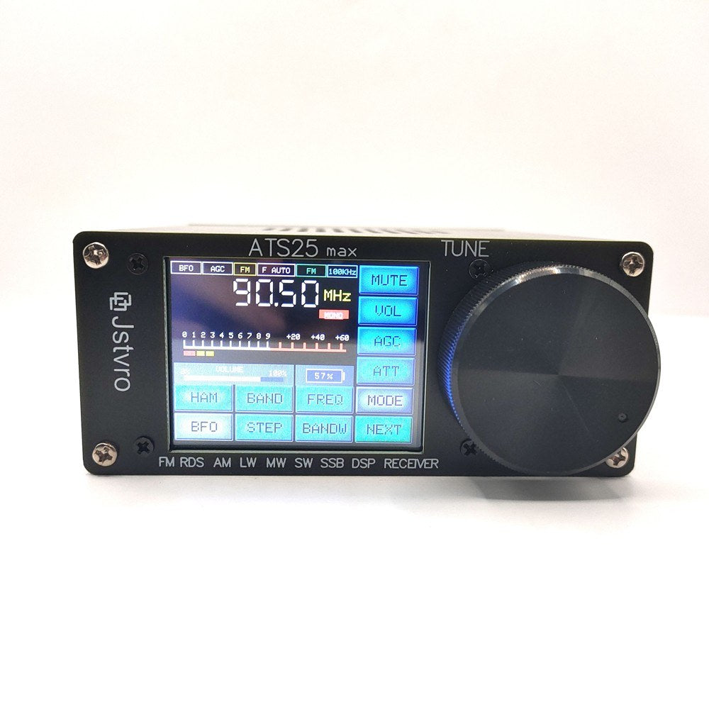 ATS-25 Max Portable Radio Receiver with 2.8-Inch Touchscreen, Upgraded Si4732 Chip, HAM Frequency Modulation, Built-in 2000mAh Battery