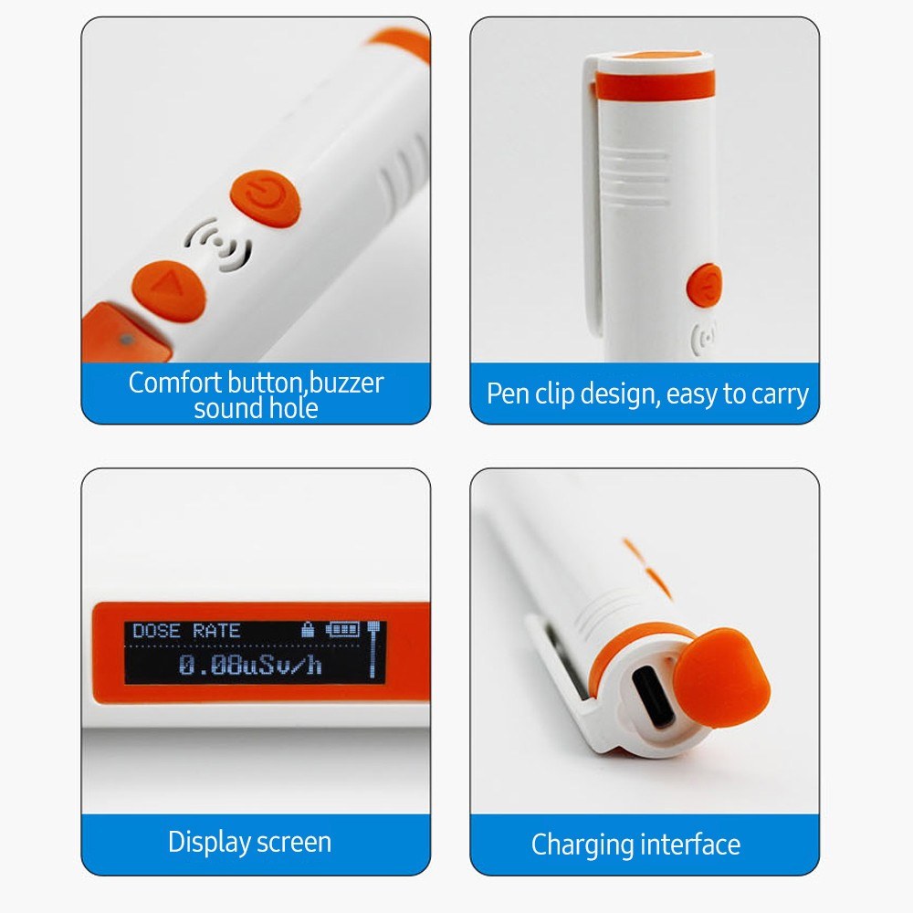Portable Geiger Counter Nuclear Radiation Detector with Sound & Light Alarm - Measures Cumulative, Instantaneous & Average Dose Rates for X, Y, Beta Rays